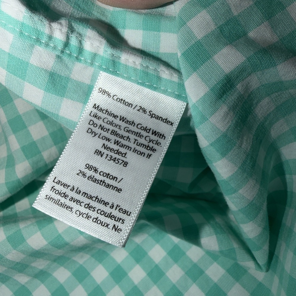 Vineyard Vines Tucker Shirt‎ Men XL Summer Green Check Button Up Cotton Preppy - Picture 7 of 9